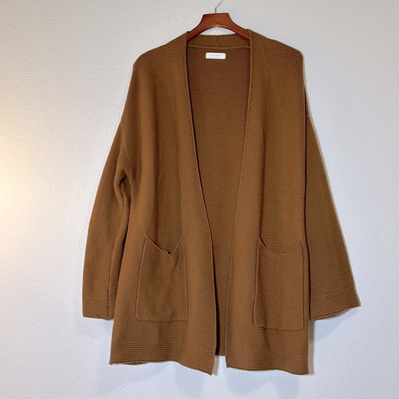 Oak + Fort Cotton Oversized Open Front Cardigan - Small - Picture 1 of 10